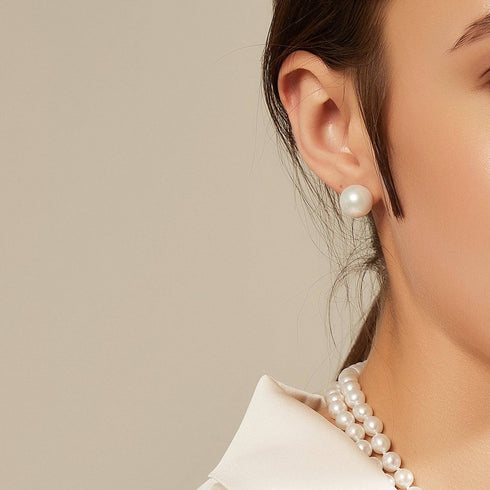 Edison Large Freshwater Pearl Stud Earrings - House Of Pearls